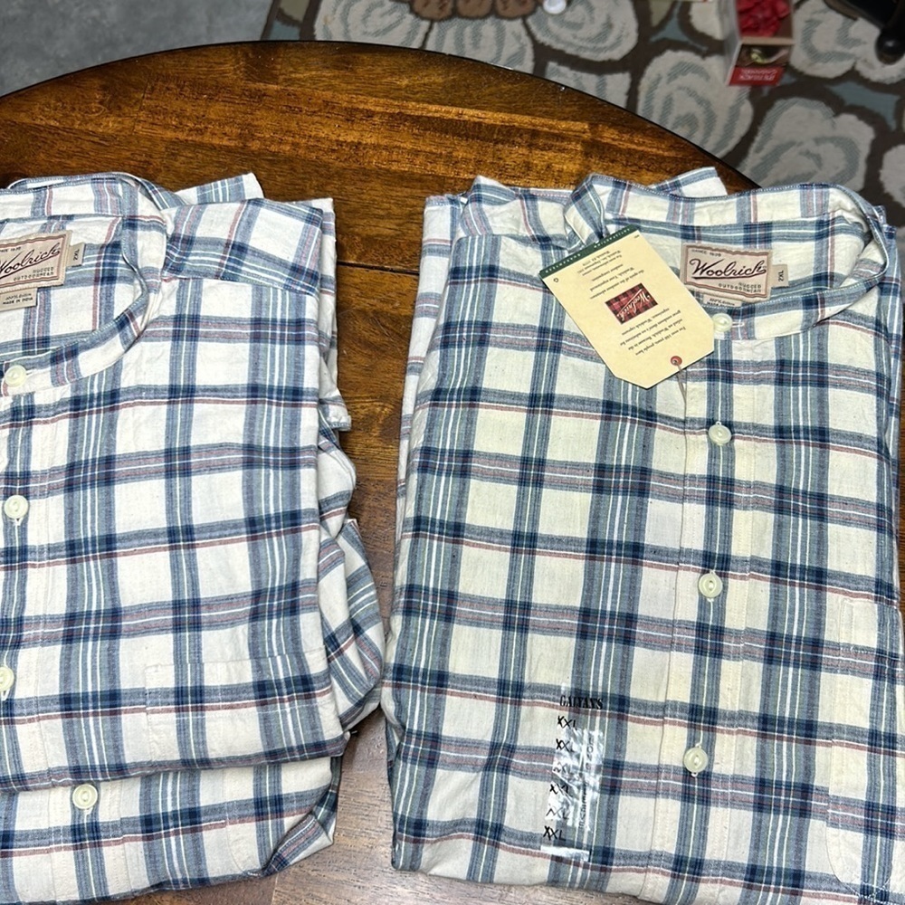 Woolrich authentic outdoor wear rugged long sleeve plaid round collar NWT shirt